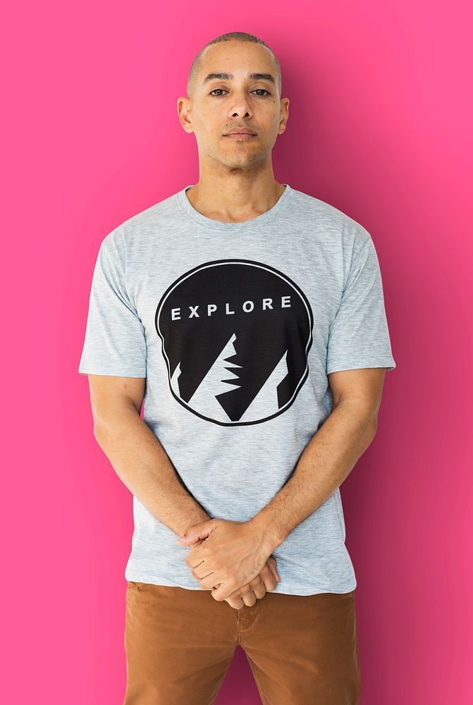 A Man with an Explore T-shirt