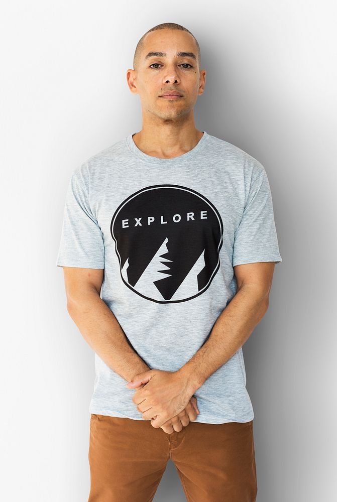 A Man with an Explore T-shirt
