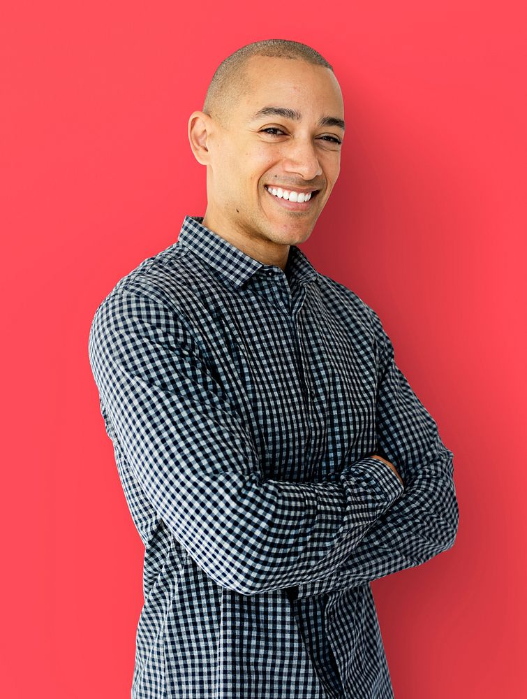 A Guy is Smiling in a Studio Shoot