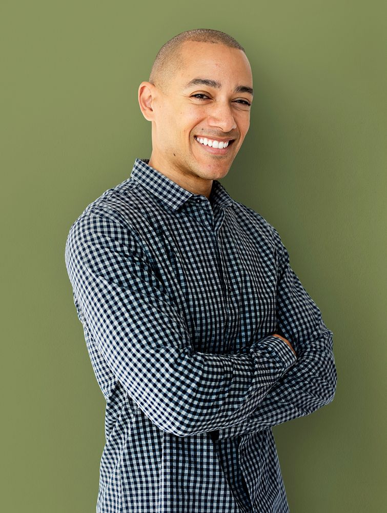 A Guy is Smiling in a Studio Shoot