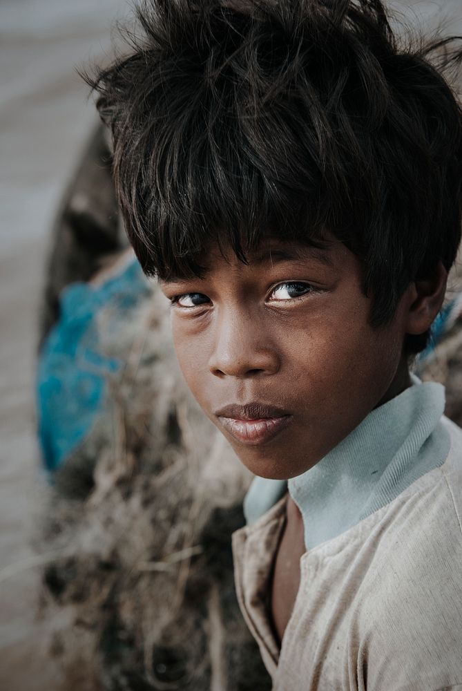 Portrait of a Cambodian boy
