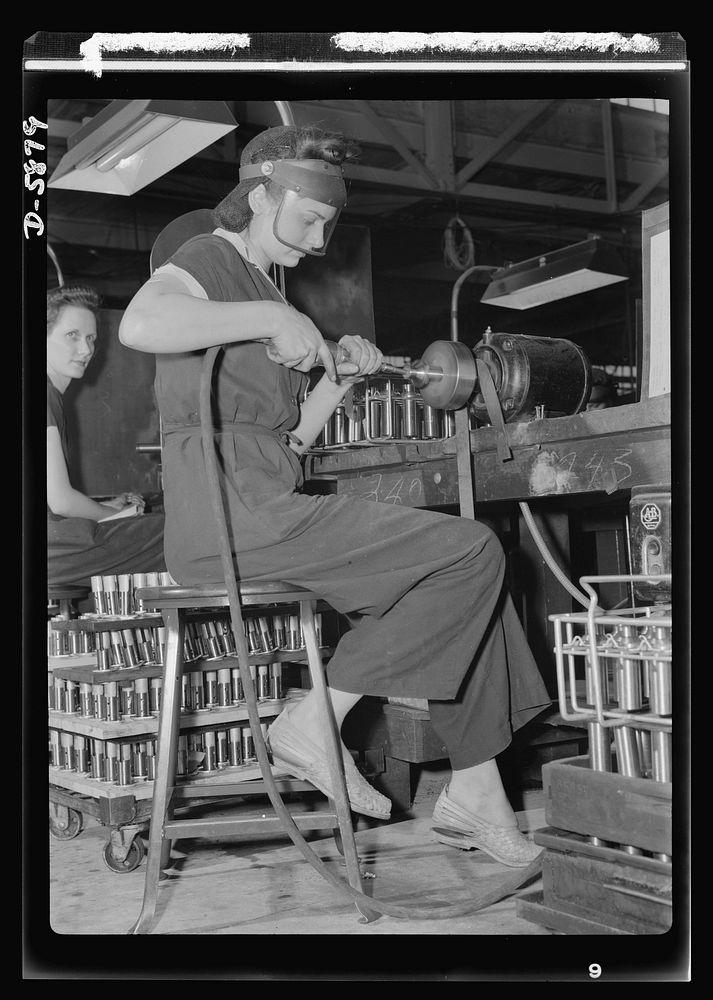 Women in industry. Aircraft motor workers. Employer resistance to the hiring of women workers in war industries is rapidly…
