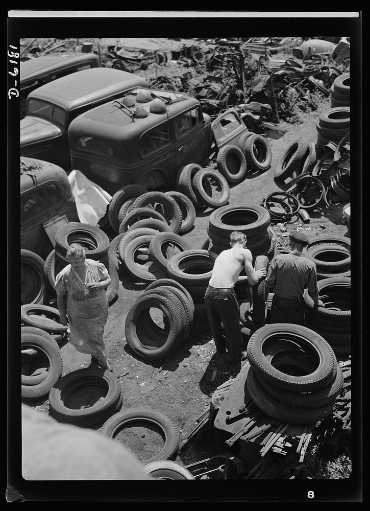 Salvage. Chicago automobile graveyard. Idle scrap: it belongs in the scrap. Covering well over an acre of ground, this…