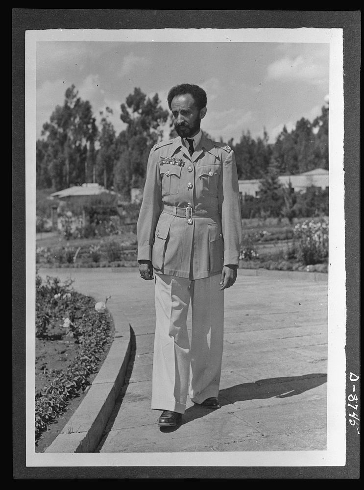 American military delegation calling on Haile Selassie. His Majesty, Haile Selassie, emperor of Ethiopia, strolling in the…