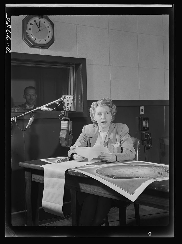 Women in essential services. Ruth Anderson, San Francisco's only woman radio news reporter, has entered a field formerly…