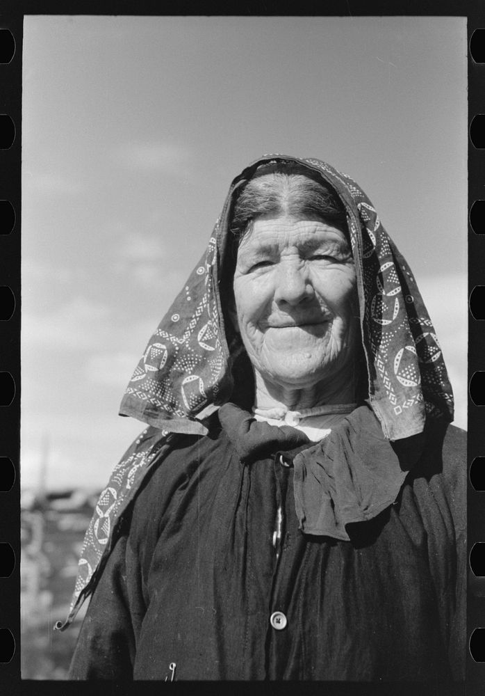 Old Spanish-American woman, Taos County, New Mexico by Russell Lee