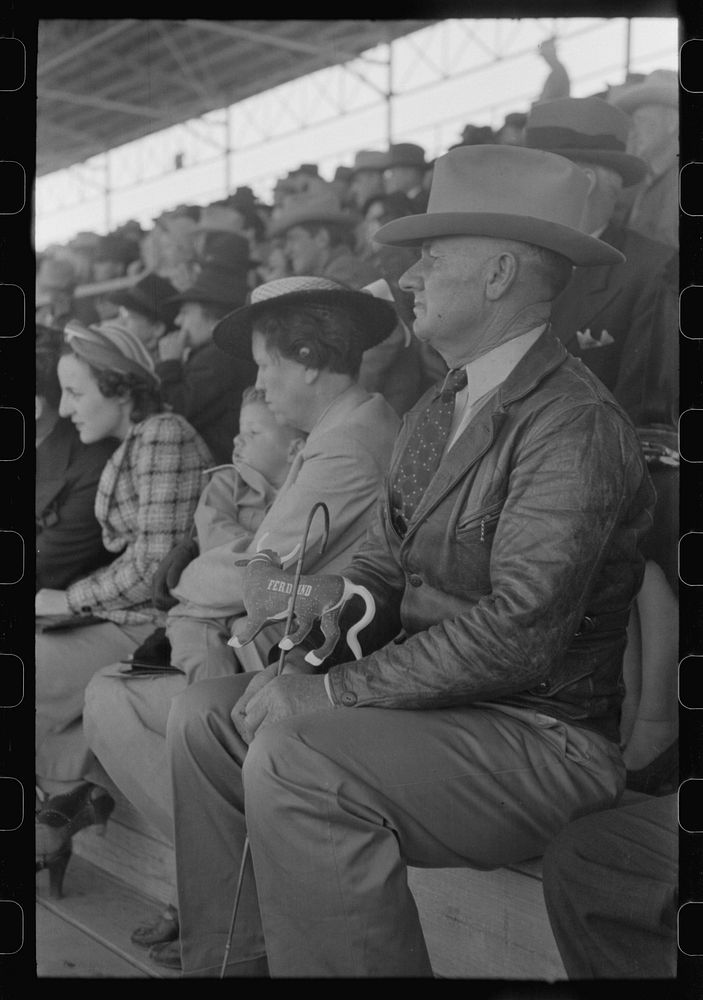Texas cattleman at the rodeo at the San Angelo Fat Stock Show, San Angelo, Texas by Russell Lee