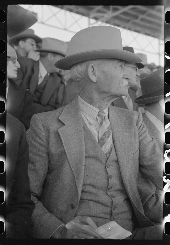 West Texan at the rodeo during the San Angelo Fat Stock Show, San Angelo, Texas by Russell Lee