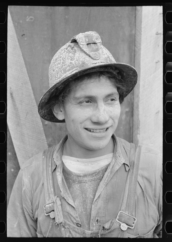 Miner at gold mine. Mogollon, New Mexico by Russell Lee