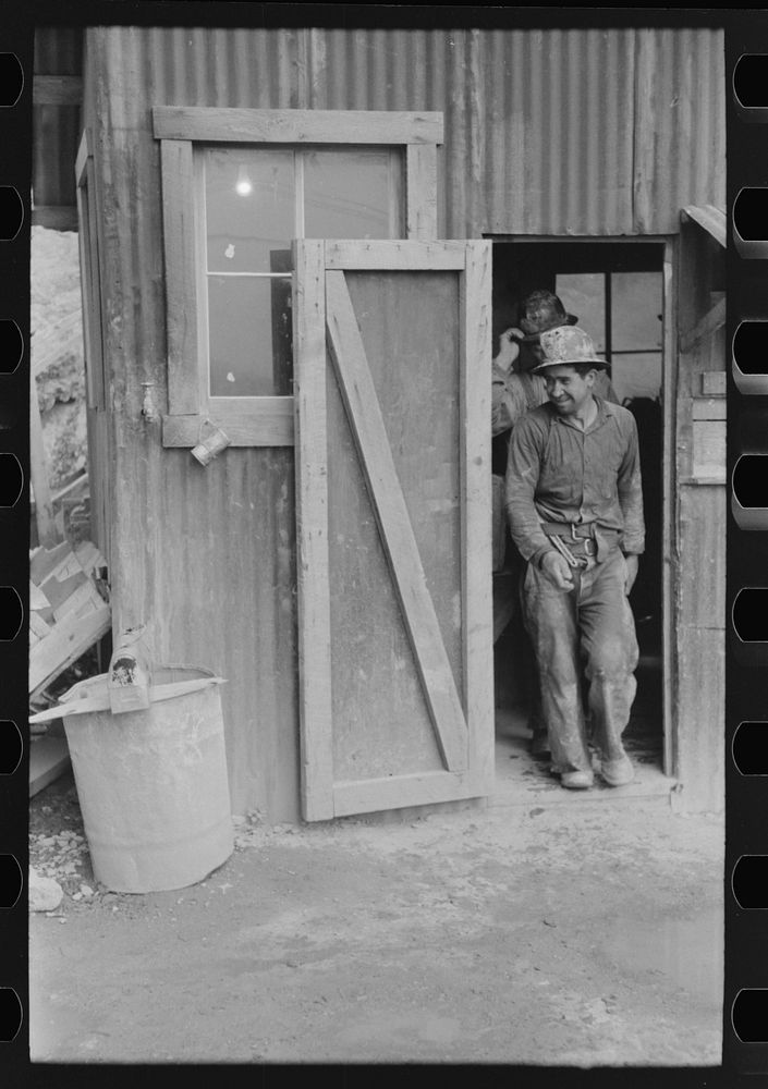 [Untitled photo, possibly related to: Miner at end of day's work. Mogollon, New Mexico] by Russell Lee