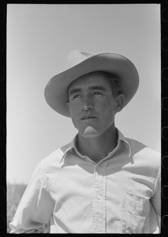 Spanish-American boy, Chamisal, New Mexico by Russell Lee