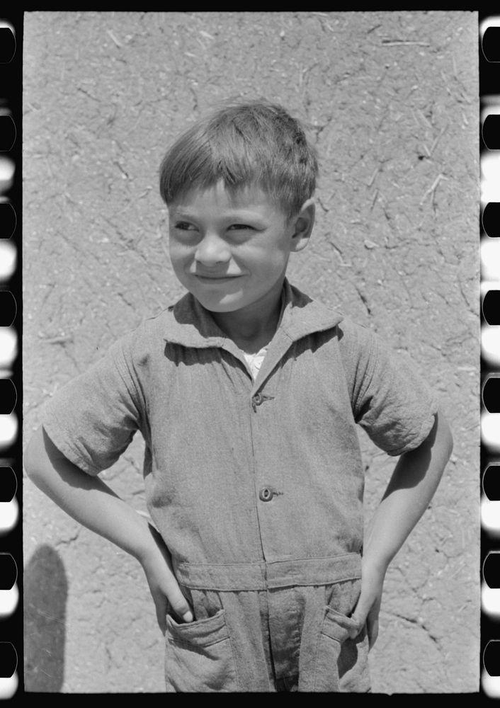 Spanish-American boy, Chamisal, New Mexico by Russell Lee
