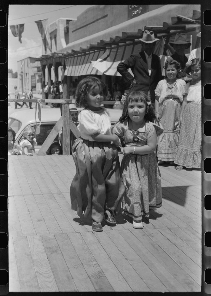 [Untitled photo, possibly related to: Native dance by Spanish-American children at the fiesta, Taos, New Mexico] by Russell…