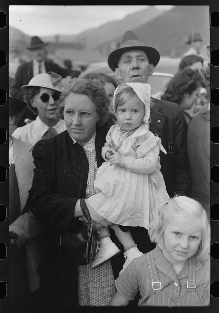 [Untitled photo, possibly related to: Spectators at the contests for miners at the Labor Day celebration, Silverton…