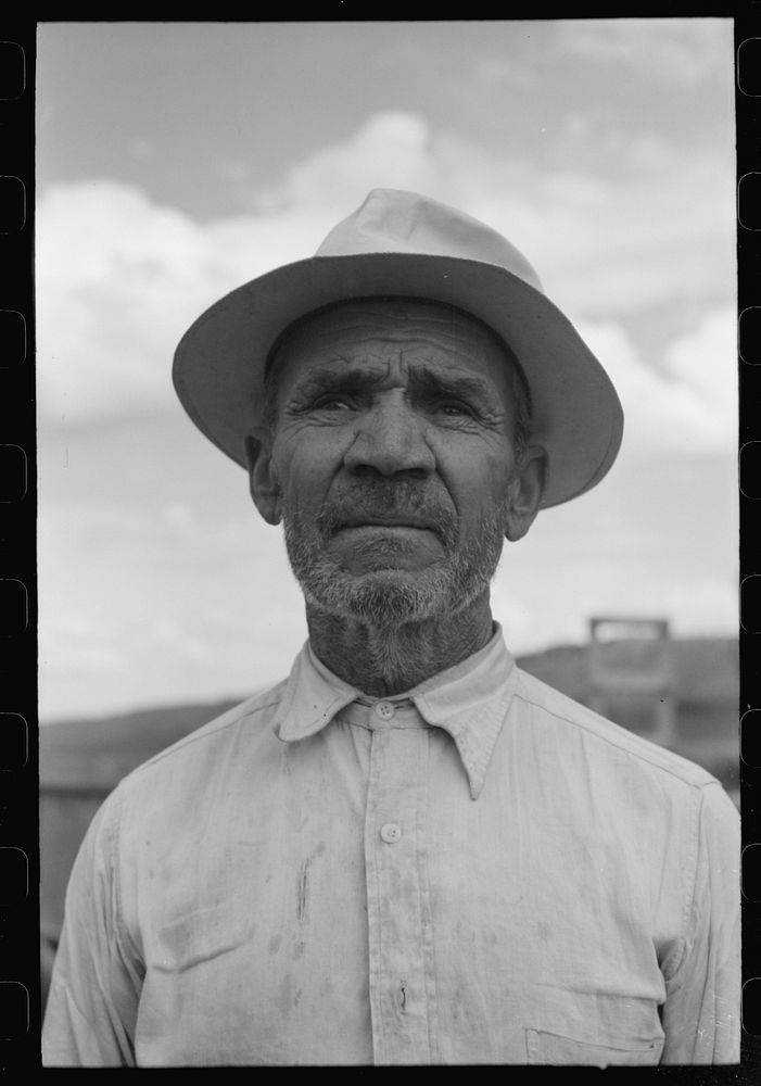 Hired hand on farm belonging to farmer of Spanish extraction, Concho, Arizona by Russell Lee