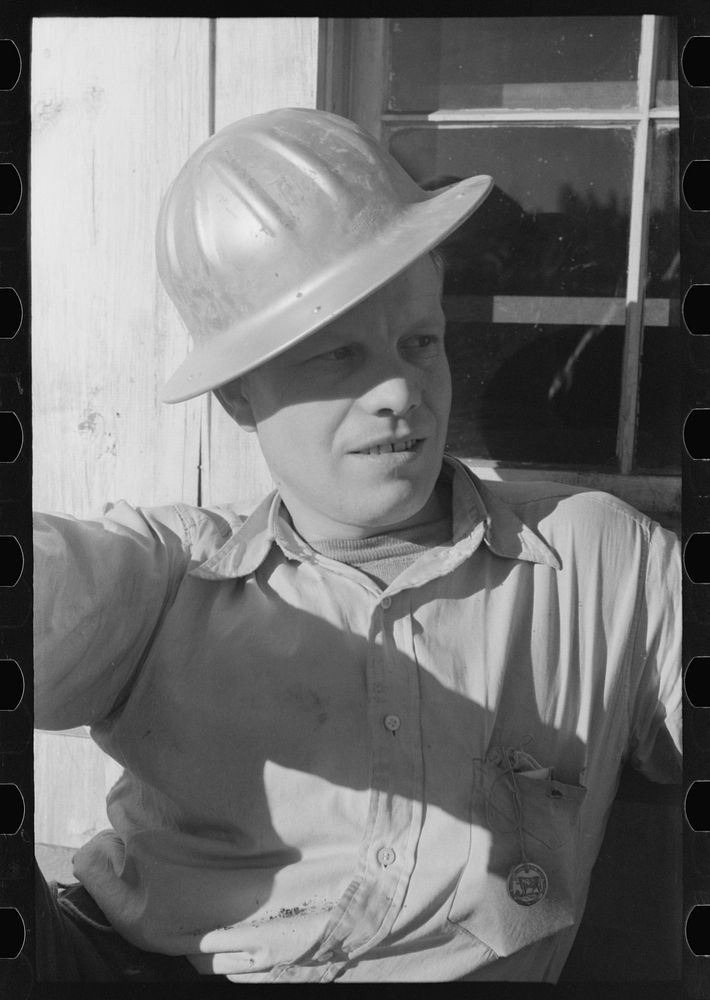Construction worker on Shasta Dam, Shasta County, California by Russell Lee