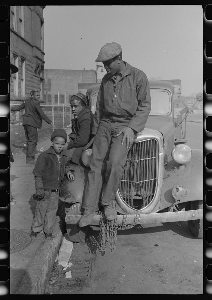 [Untitled photo, possibly related to: Boys, Chicago, Illinois] by Russell Lee