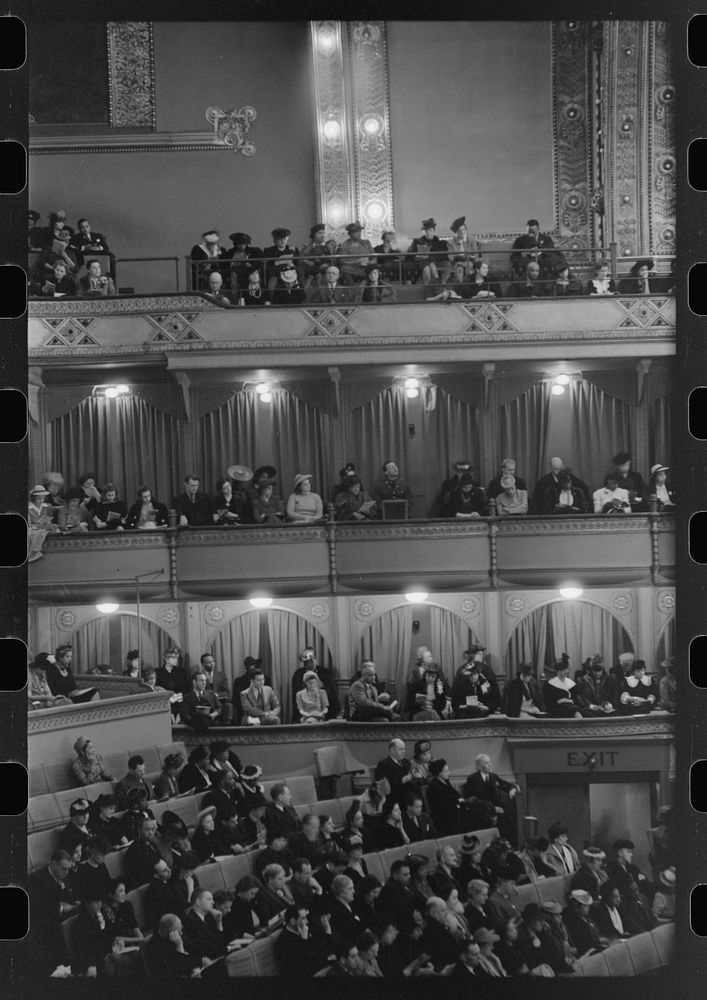 Audience at concert given by Marian Anderson, Chicago, Illinois by Russell Lee