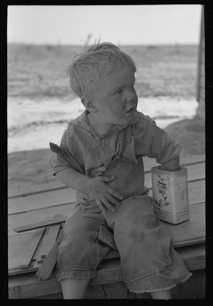 Child of farmer living on Vale-Owyhee irrigation project at Malheur County, Oregon by Russell Lee