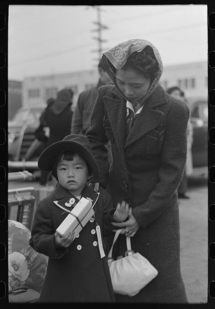 [Untitled photo, possibly related to: Los Angeles, California. The evacuation of the Japanese-Americans from West Coast…