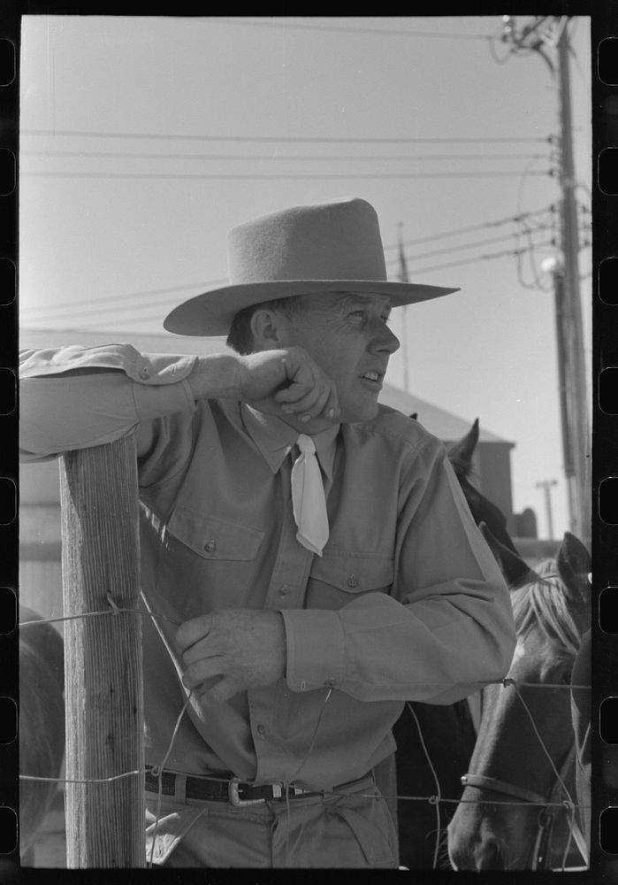 Cattleman at the Imperial County Fair, California by Russell Lee