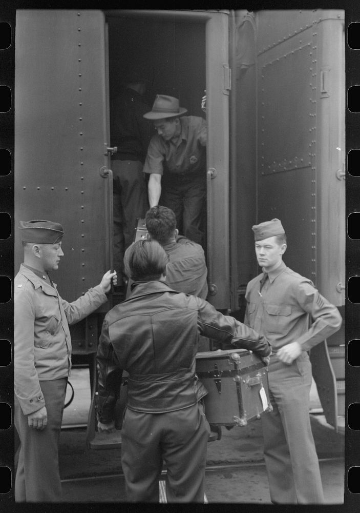 Los Angeles, California. Japanese-American evacuation from West Coast areas under U.S. Army war emergency order. Soldiers…