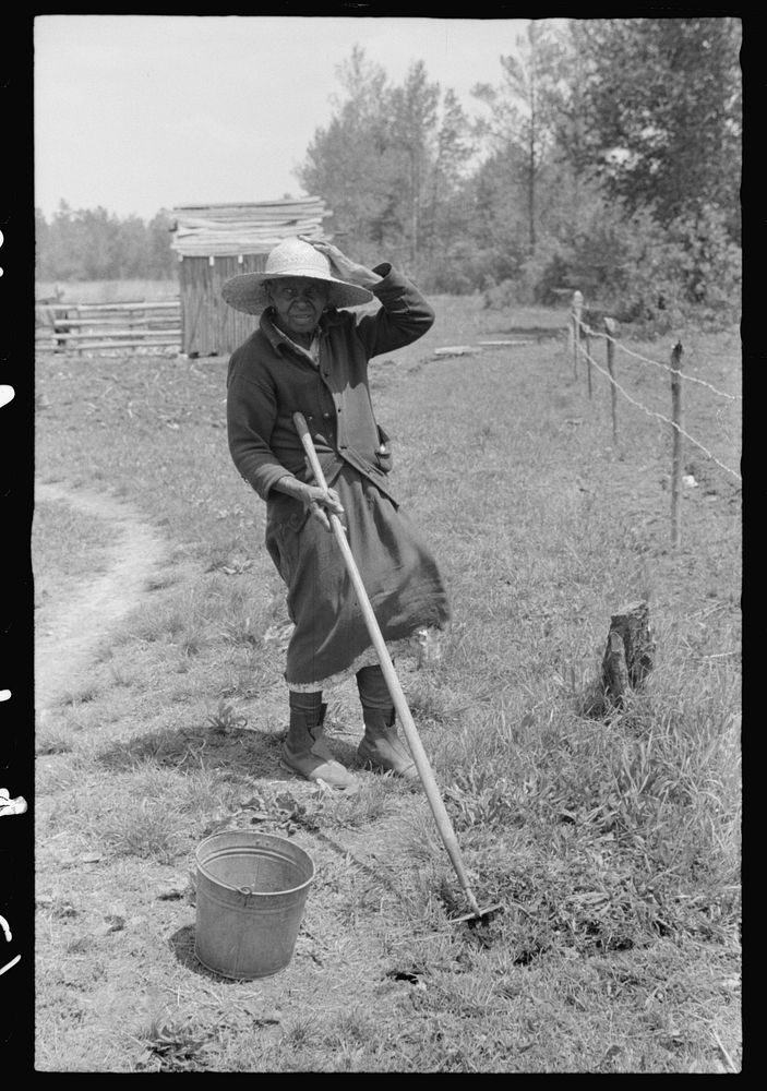 [Untitled photo, possibly related to:  woman tending her garden near Princess Anne, Maryland]. Sourced from the Library of…
