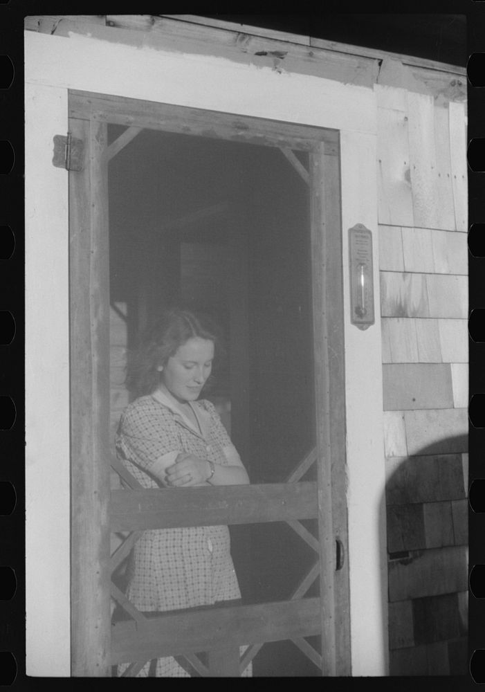 Mrs. Willcox. Her home was damaged by the hurricane. Ledyard, Connecticut. Sourced from the Library of Congress.