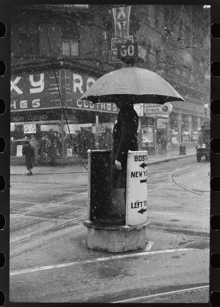 [Untitled photo, possibly related to: Snow in Providence, Rhode Island]. Sourced from the Library of Congress.