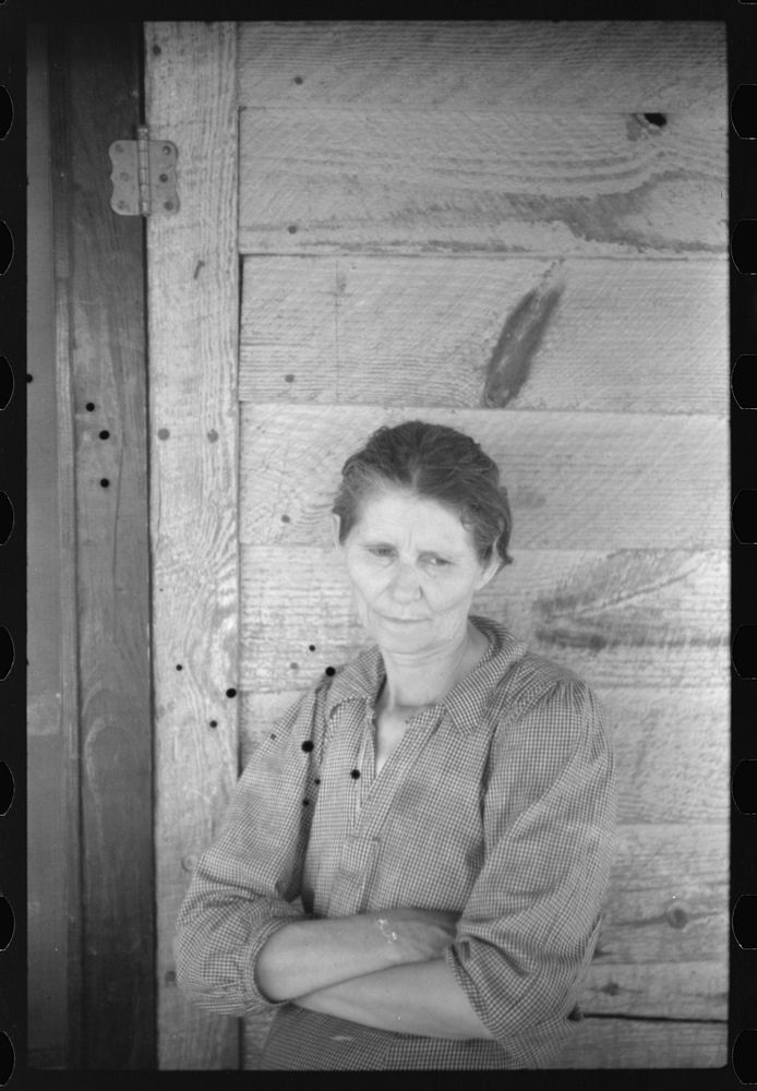 [Untitled photo, possibly related to: Tenant farm woman in northern Greene County, Georgia]. Sourced from the Library of…