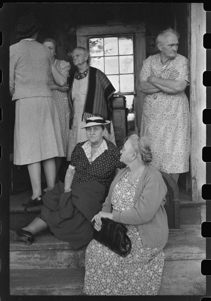[Untitled photo, possibly related to: Spectators at an auction in East Albany, Vermont]. Sourced from the Library of…