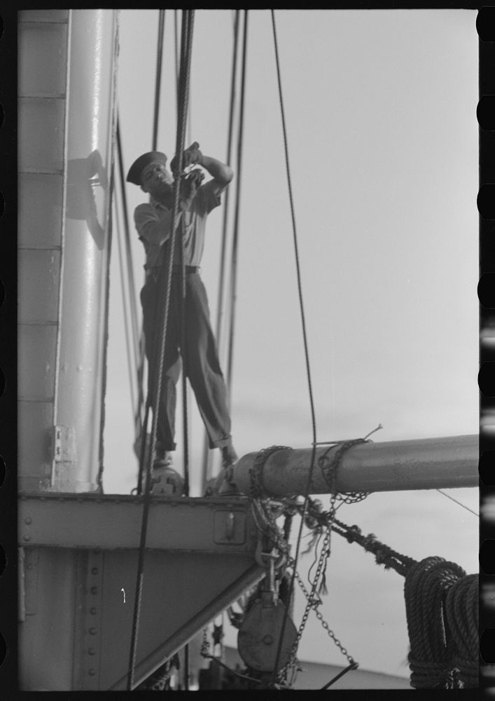Aboard the S.S. Coamo at sea two days out of New York. Sourced from the Library of Congress.