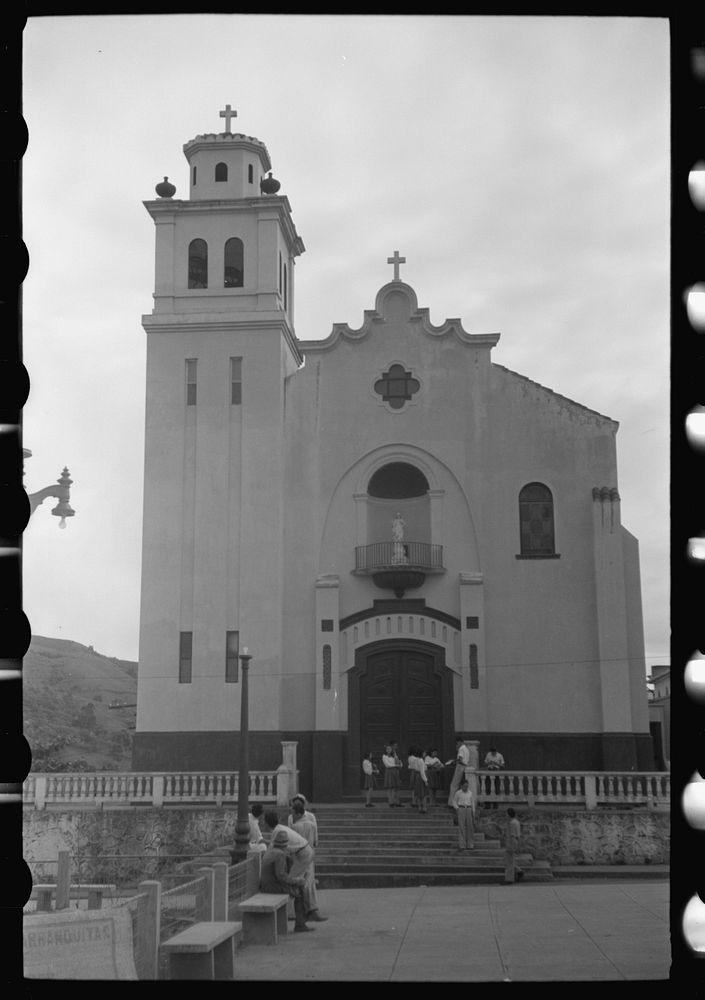 Cathedral in Barranquitas, Puerto Rico. Sourced from the Library of Congress.