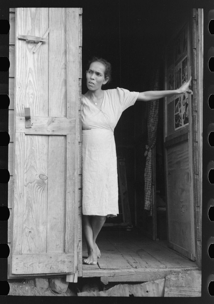 Woman living in the slum area in Yauco, Puerto Rico. Sourced from the Library of Congress.