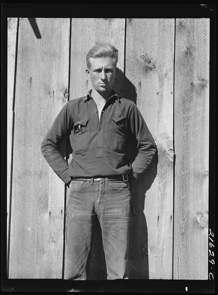 One of the thirty-six members. Ola self-help sawmill co-op. Gem County, Idaho. General caption 48.. Sourced from the Library…