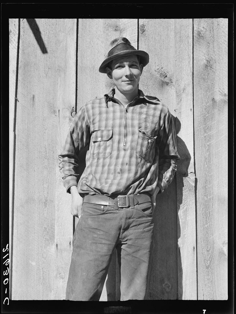 [Untitled photo, possibly related to: One of thirty-six members of Ola self-help sawmill cooperation. Gem County, Idaho. See…