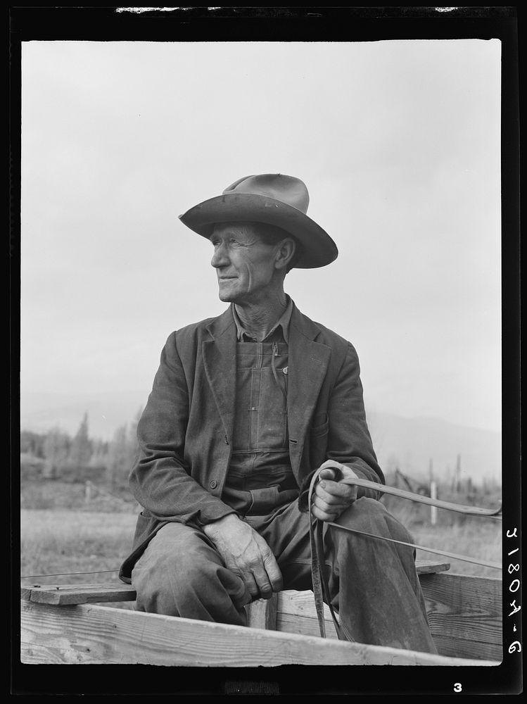 [Untitled photo, possibly related to: Ex-Nebraska farmer now developing farm out of the stumps. Bonner County, Idaho. See…