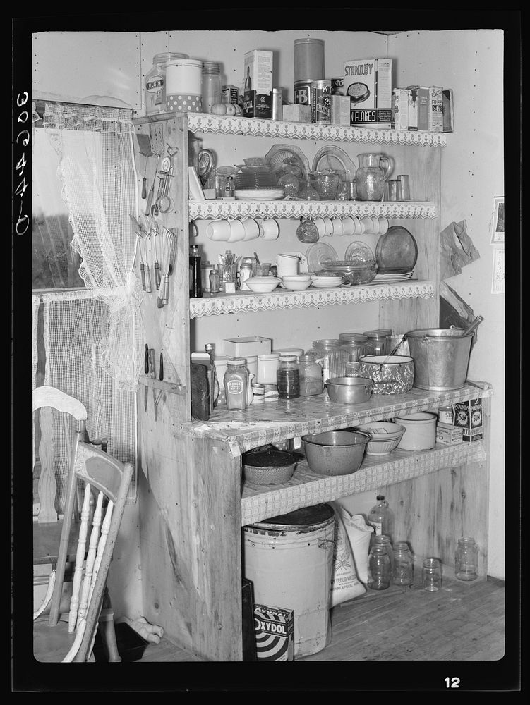 Kitchen in home of Charles Swanson near Northome, Minnesota by Russell Lee