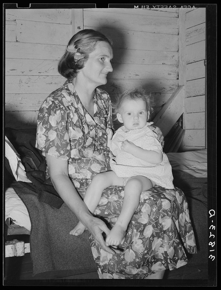 [Untitled photo, possibly related to: Mrs. Adams, wife of farmer near Morganza, Louisiana. Family will shortly be helped by…