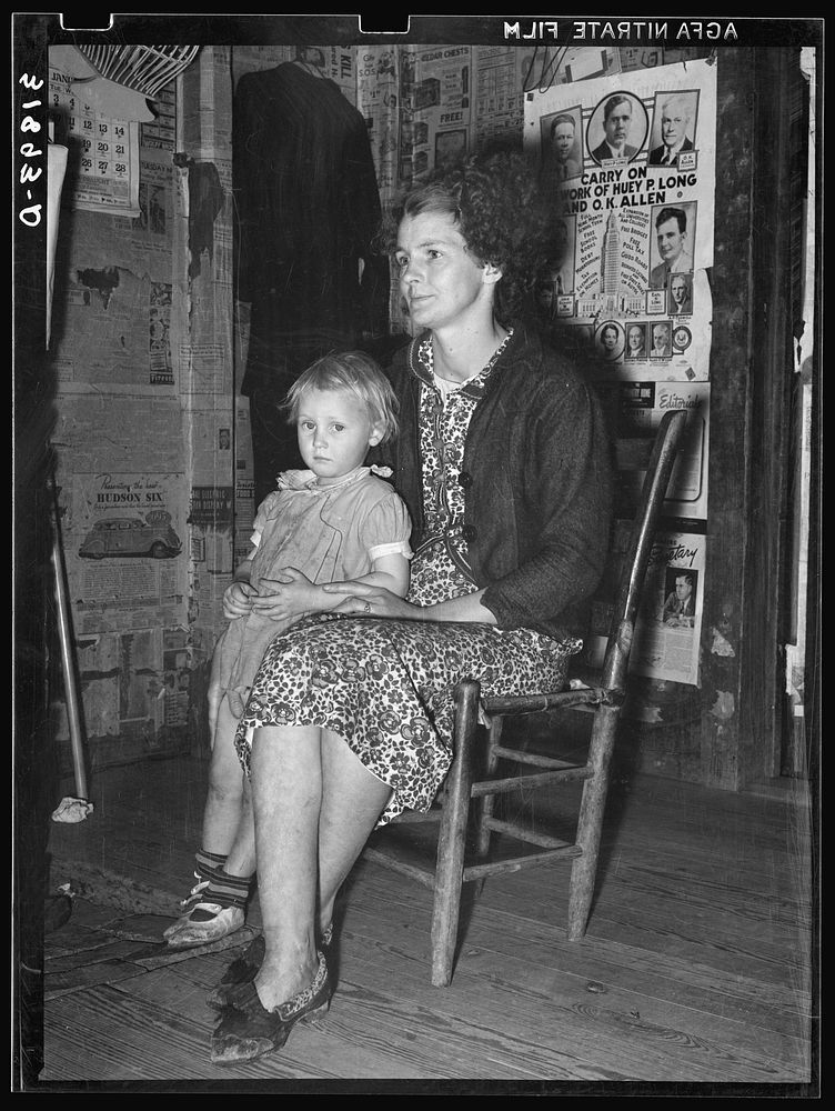 Wife and daughter of FSA (Farm Security Administration) client who will resettle at Transylvania Project. Louisiana by…