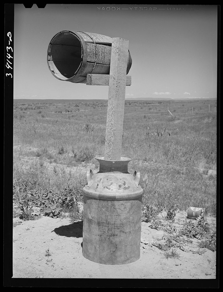 Mailbox on ranch in Canyon County, Idaho by Russell Lee