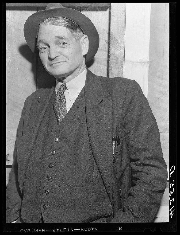 Mr. T.J. Long, railroad operator and farmer. President of Tri-County Farmers Co-op Market at Du Bois, Pennsylvania. Sourced…