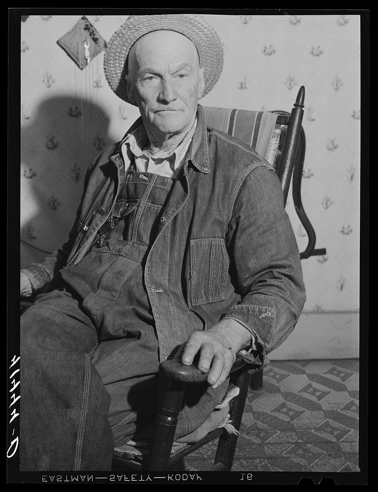 [Untitled photo, possibly related to: Mr. Jimson, one of the oldest residents of Rumsey Hill. His family has been there…