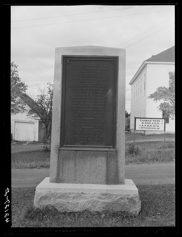 Monument in New Sweden, Maine. Free Photo rawpixel