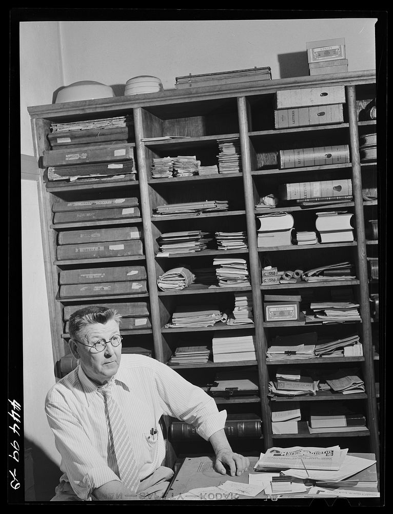 Mr. Wade H. West, county tax collector. Greene County, Georgia. Sourced from the Library of Congress.
