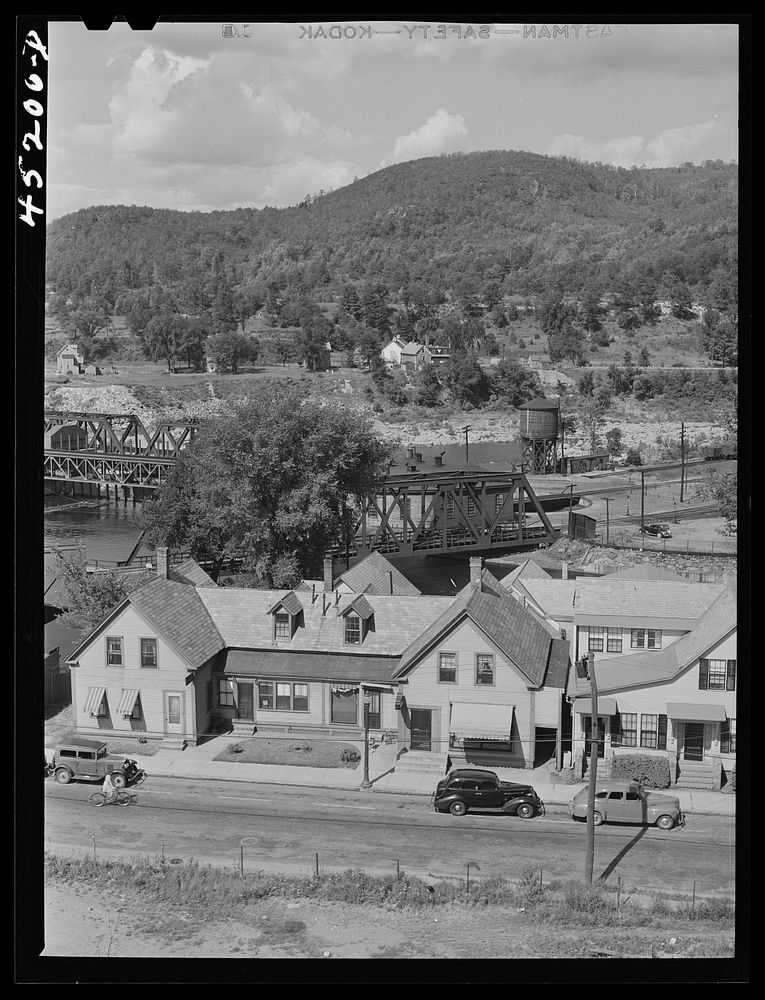 [Untitled photo, possibly related to: View of Bellows Falls, Vermont]. Sourced from the Library of Congress.
