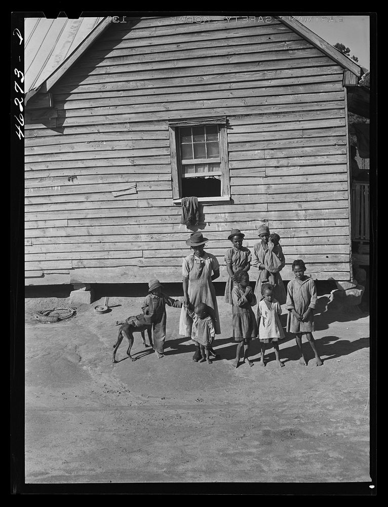Oakland community, Greene County, Georgia (vicinity). The family of Gus Wright, FSA (Farm Security Administration) client.…