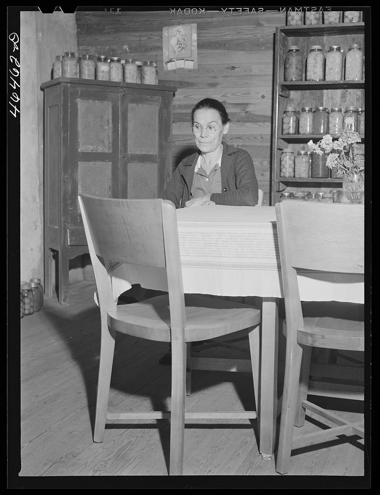 [Untitled photo, possibly related to: Mrs. Lloyd Clements, FSA (Farm Security Administration) borrower living on the Jackson…