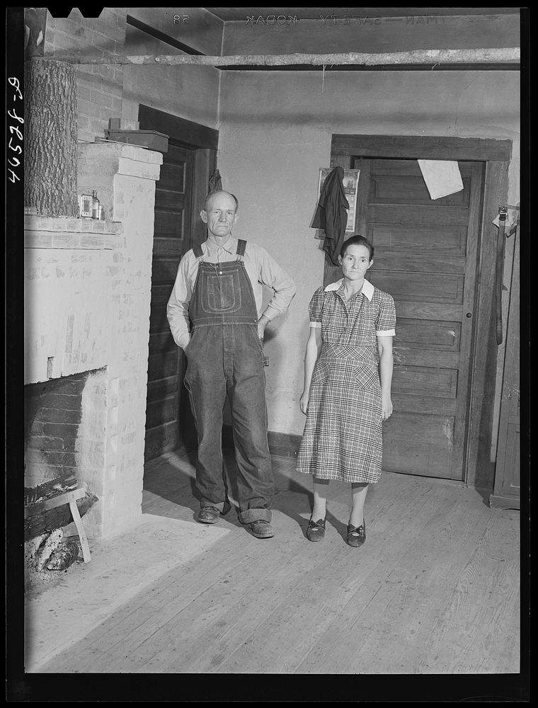 Mr. and Mrs. Wilks, FSA (Farm Security Administration) clients, near Union Point. Greene County, Georgia. Sourced from the…