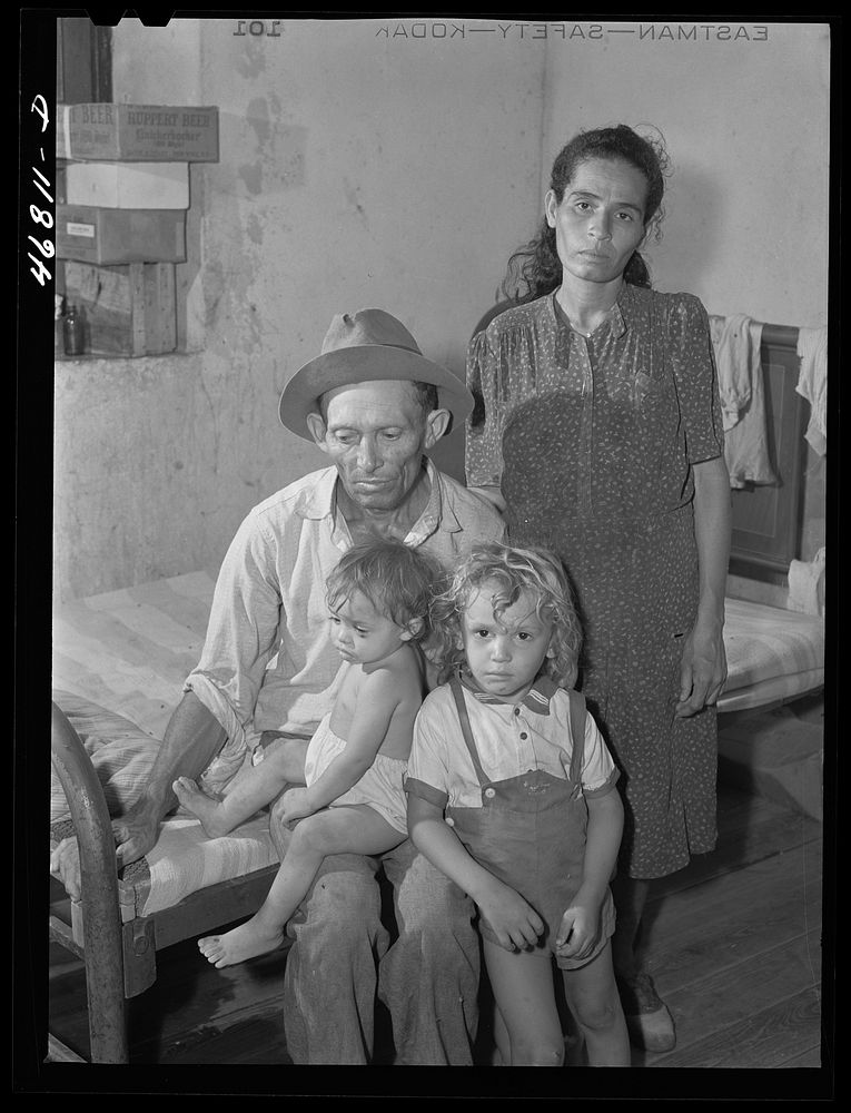Frederiksted, Saint Croix, Virgin Islands (vicinity). Puerto Rican family living in one of the villages reconditioned by the…